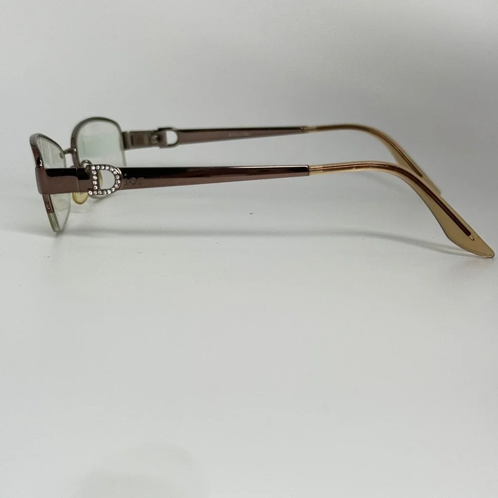 Christian Dior CD3685 LRF‎ Brown Rhinestone D Eyeglass Frames 52-16-130 21924